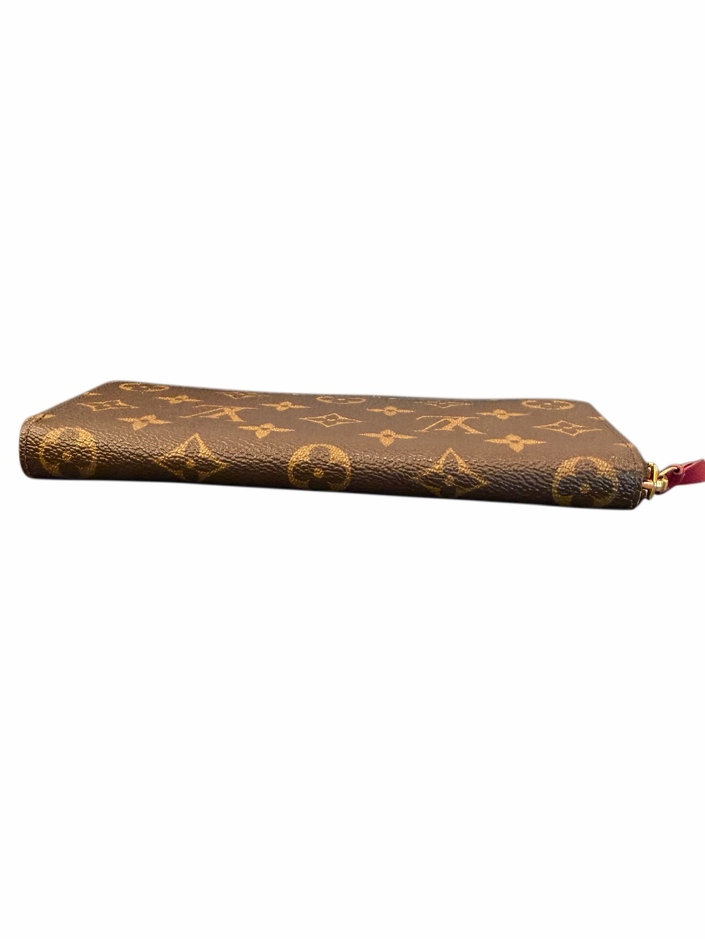 Louis Vuitton Monogram Zip Around Wallet with Fuchsia Interior and Pull - Picture 4 of 15